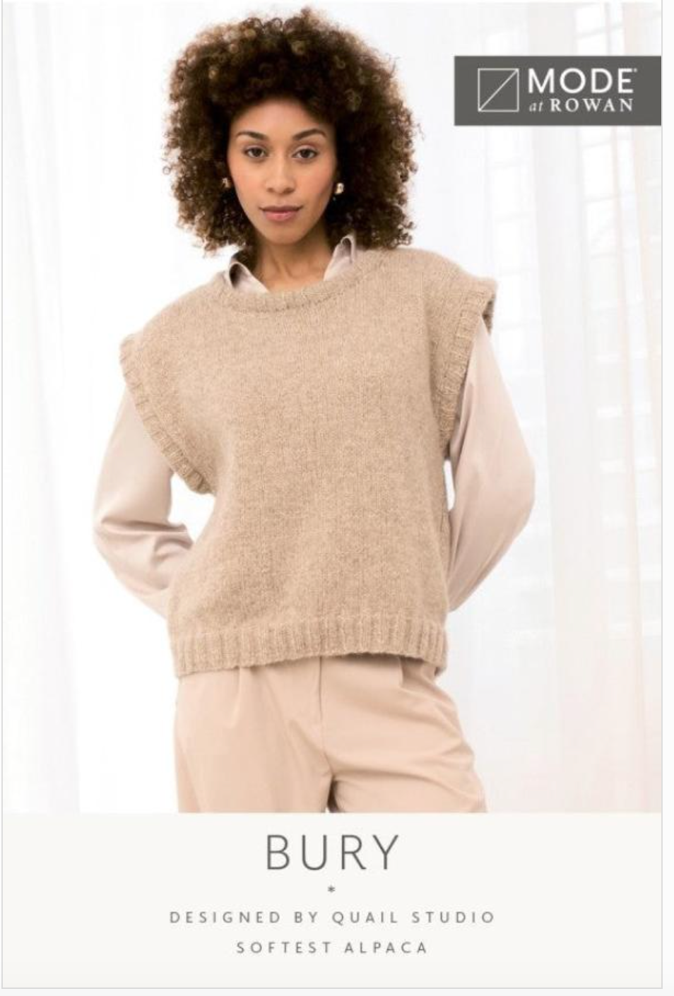 MODE at Rowan Softest Alpaca Pattern MIP36 - Bury Vest by Quail Studio