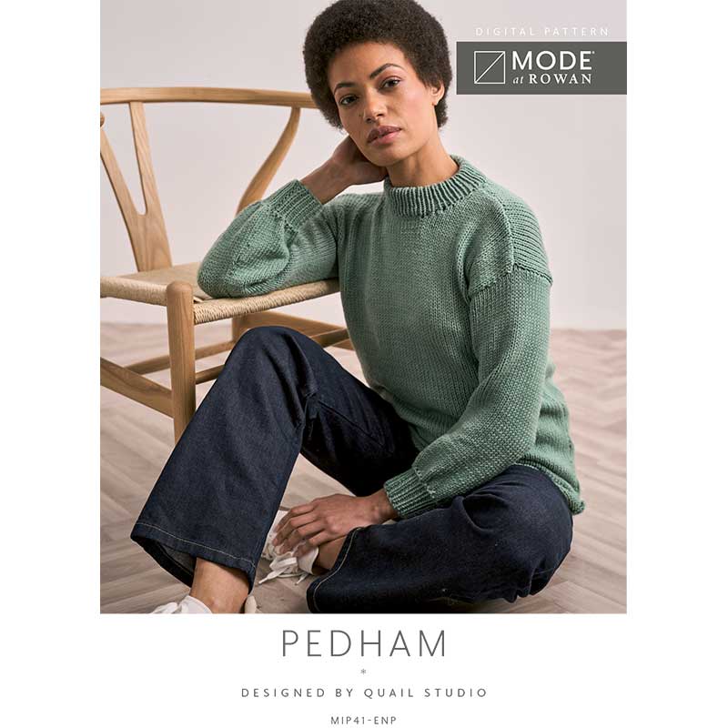 Mode at Rowan Merino Soft Pattern MIP41 - Pedham Sweater by Quail Studio