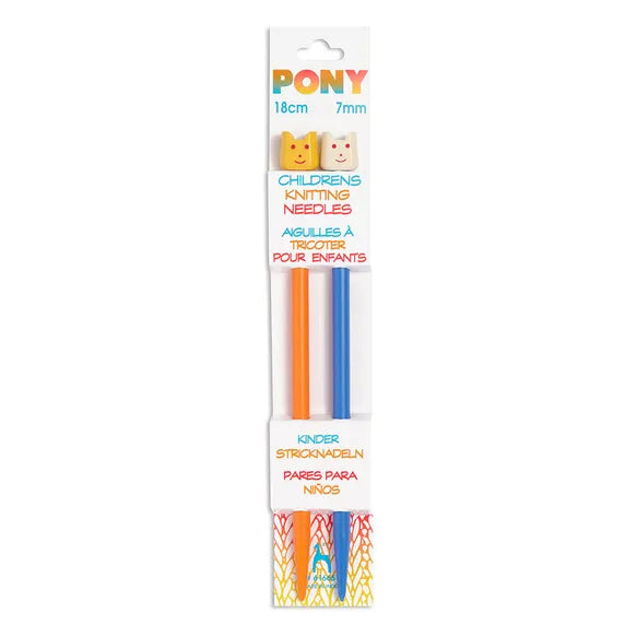 Pony Children's Plastic Knitting Needles - Various sizes, please select