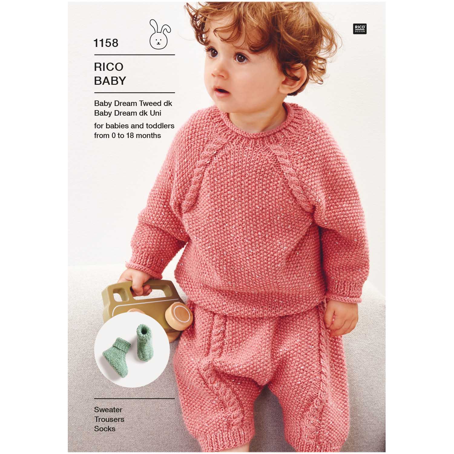 Rico Pattern 1158 Jumper, Trousers & Socks in DK