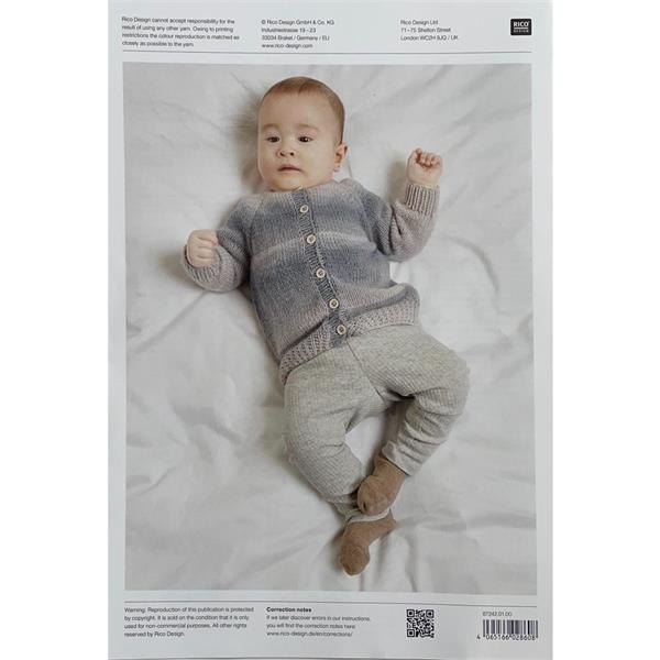 Rico Pattern 1242 Jumper & Cardigan in Baby Dream DK