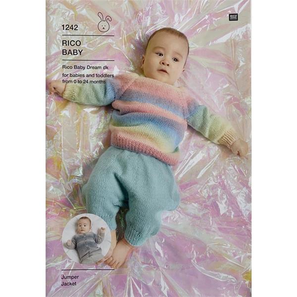 Rico Pattern 1242 Jumper & Cardigan in Baby Dream DK