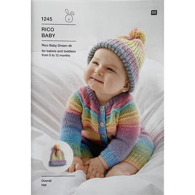 Rico Pattern 1245 Onesie & Hat in Baby Dream DK