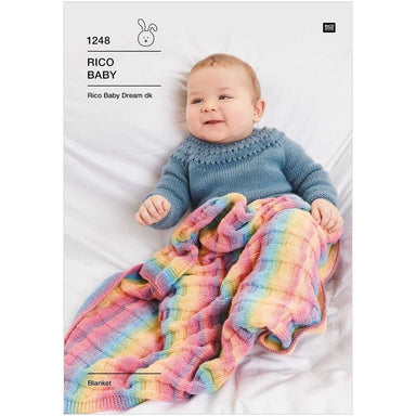 Rico Pattern 1248 Blanket in Baby Dream DK