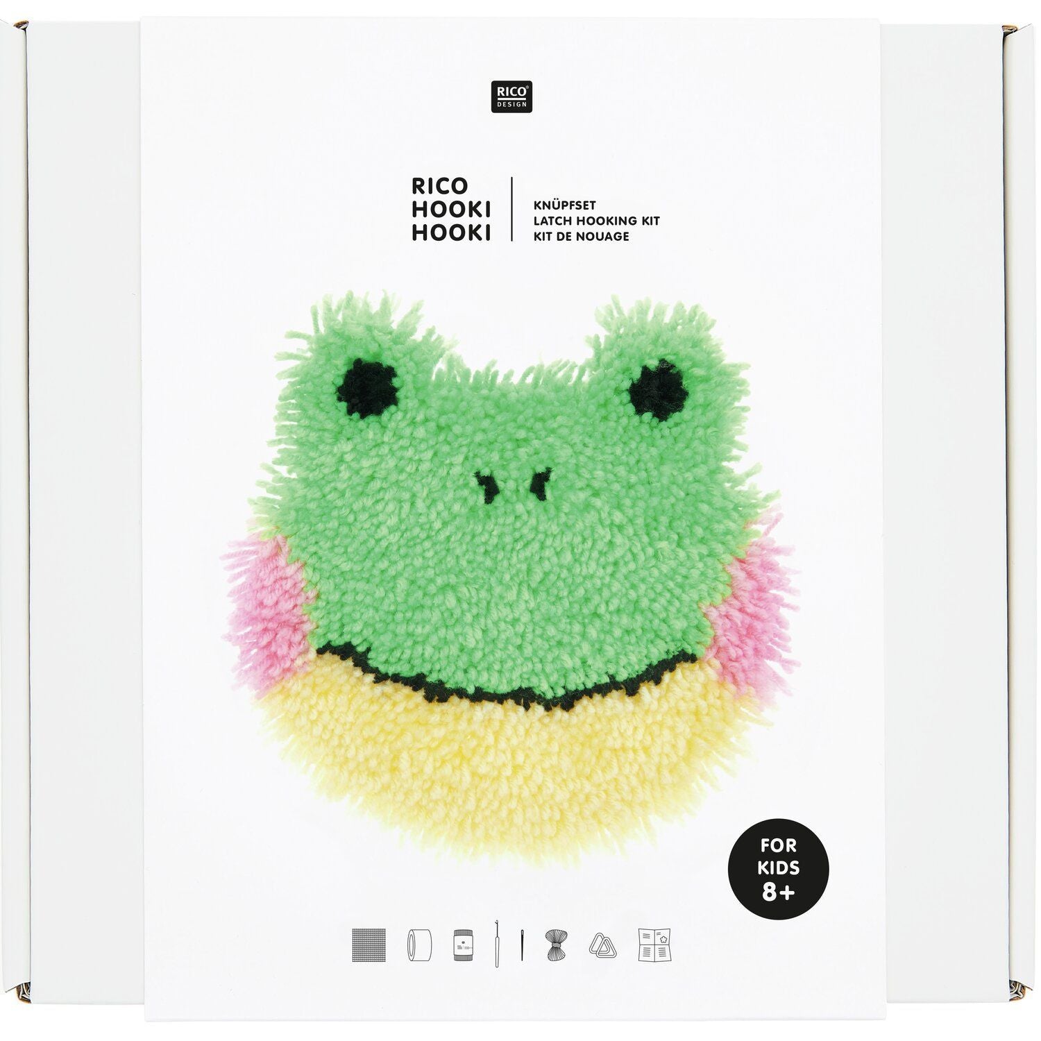 Rico Hooki Hooki Latch Hooking Kit, Wall Hanging 'Frog'