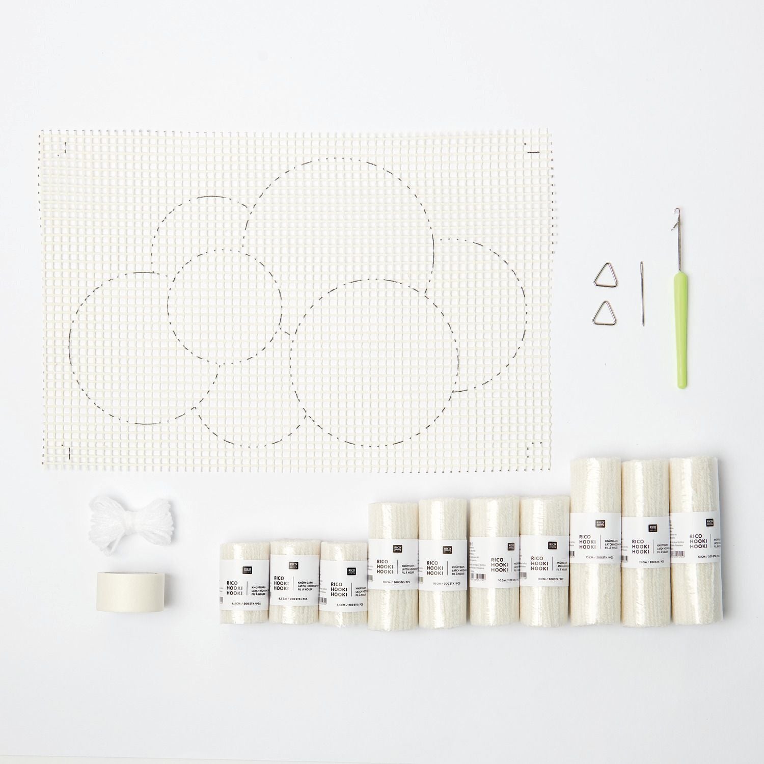 Rico Hooki Hooki Latch Hooking Kit, Wall Hanging 'Cloud'