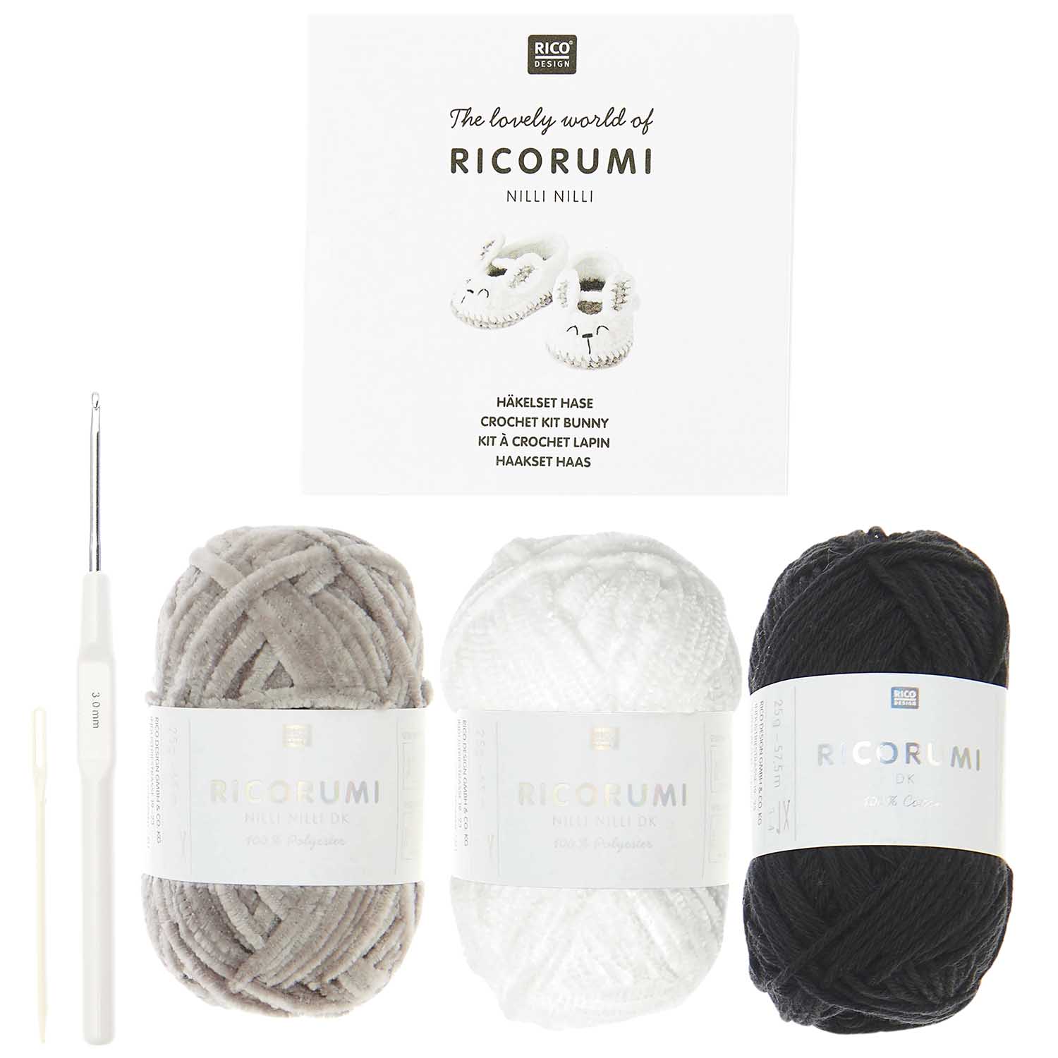 Rico Ricorumi Baby Booties Crochet Kit - Bunny