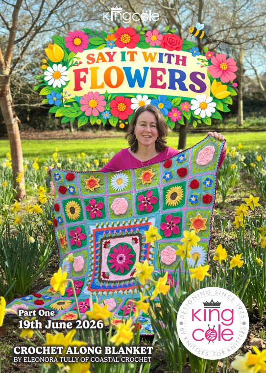 King Cole "Say it with Flowers" Crochet Along. Complete Yarn Pack