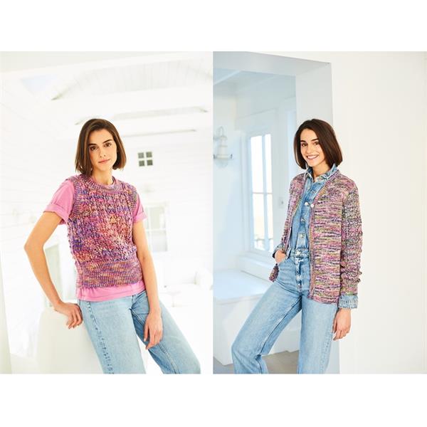 Stylecraft Pattern 10055 Tank Top &amp; Cardigan in Batik Elements DK