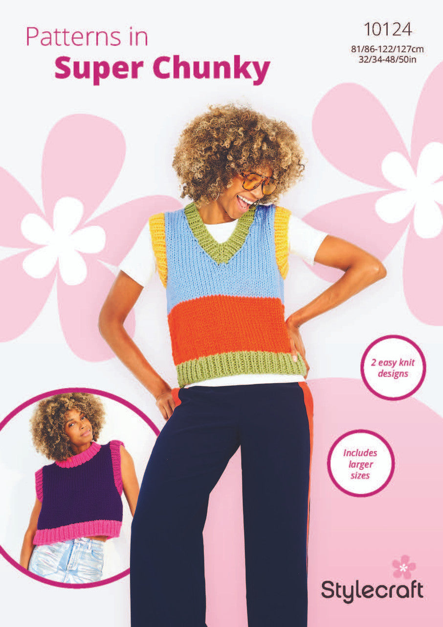 Stylecraft Pattern 10124 Tank Tops in Special XL Super Chunky