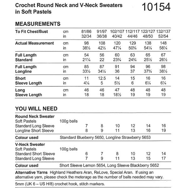 Stylecraft Pattern 10154 Crochet Tops in Soft Pastels Cotton Blend Aran