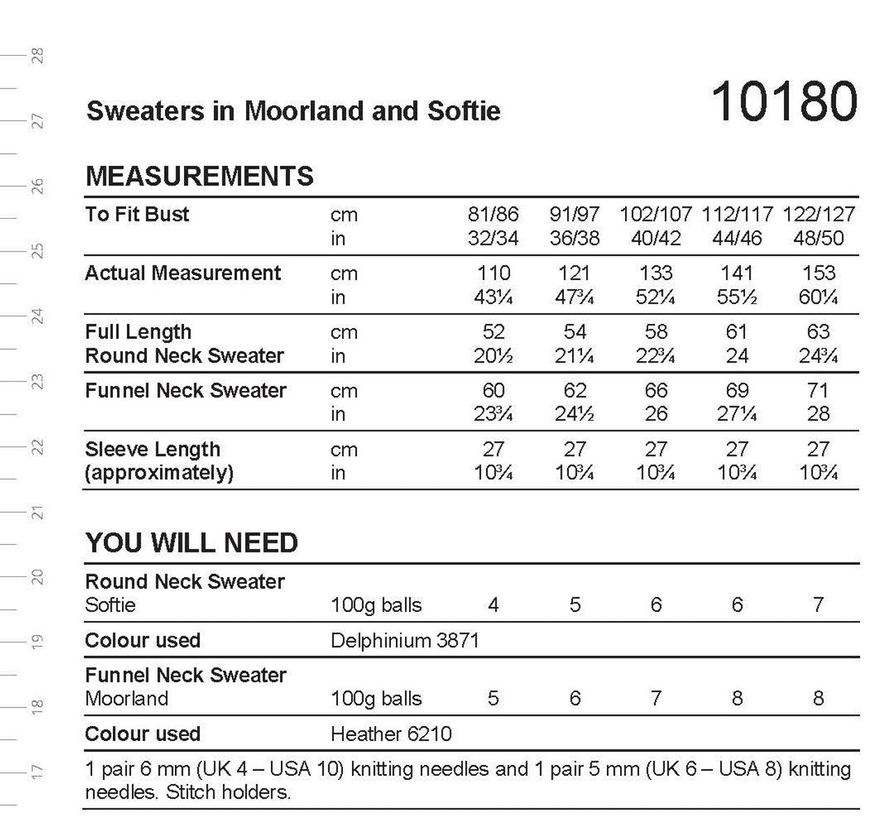 Stylecraft Pattern 10180 Sweaters in Moorland & Softie Chunky