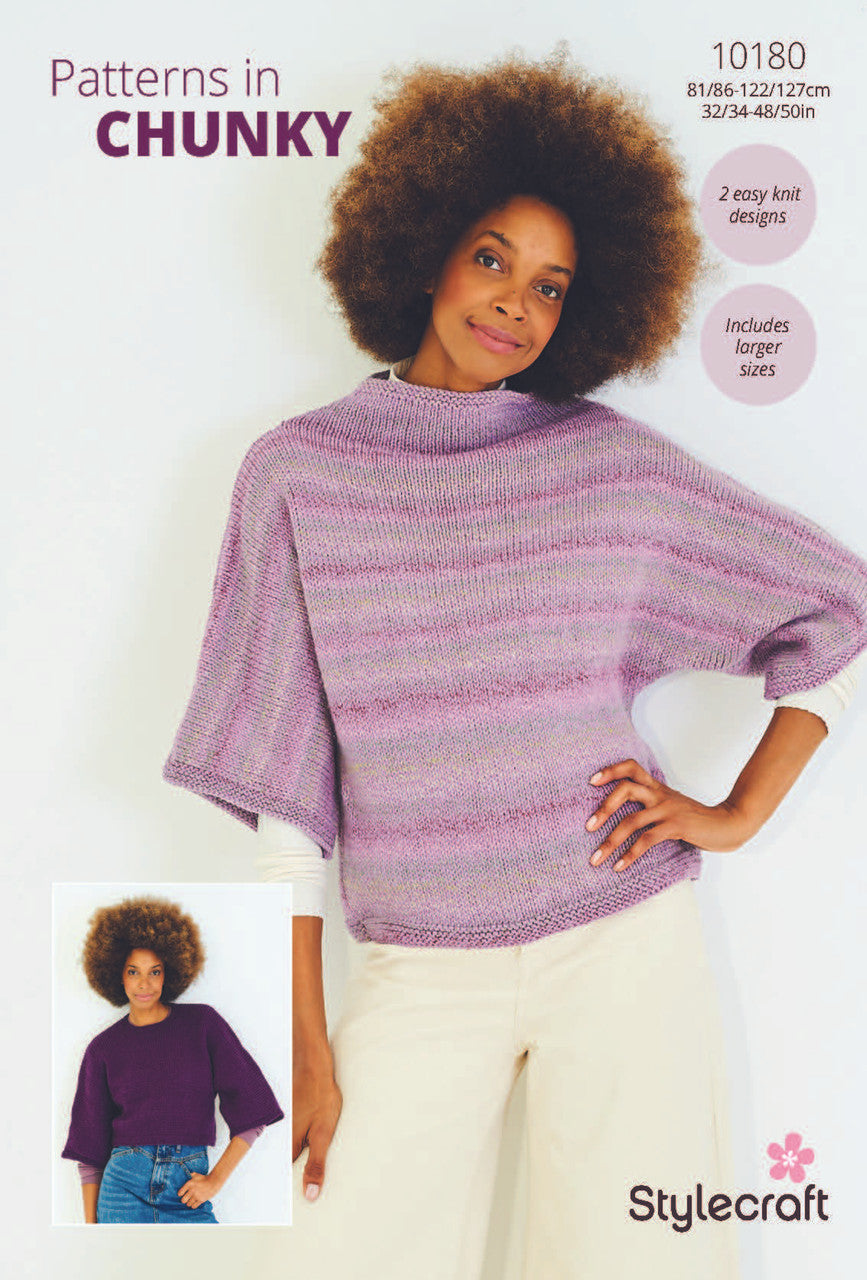 Stylecraft Pattern 10180 Sweaters in Moorland & Softie Chunky