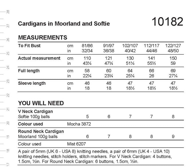 Stylecraft Pattern 10182 Cardigans in Moorland & Softie Chunky