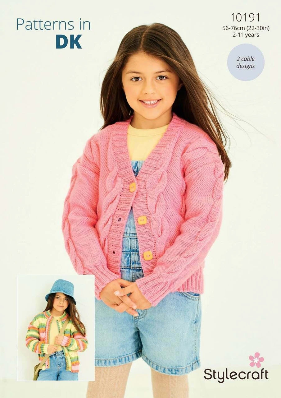 Stylecraft Pattern 10191 Child's Cardigans in DK