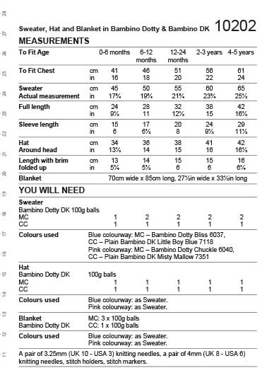 Stylecraft Pattern 10202 Hat & Cardigan in Bambino Dotty Baby DK