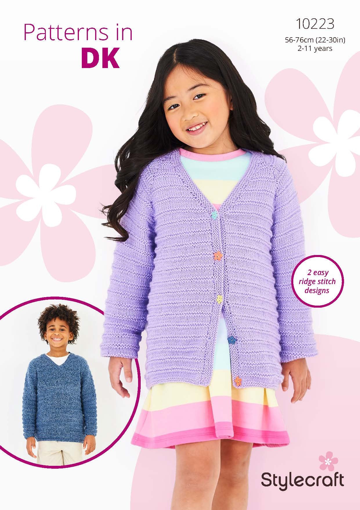 Stylecraft Pattern 10223 Children's Cardigan & Sweater in DK