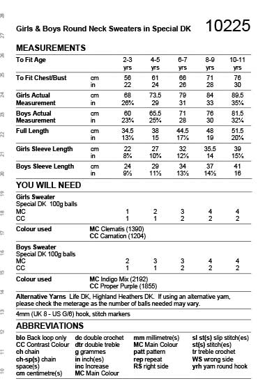 Stylecraft Pattern 10225 Children's Sweaters in DK