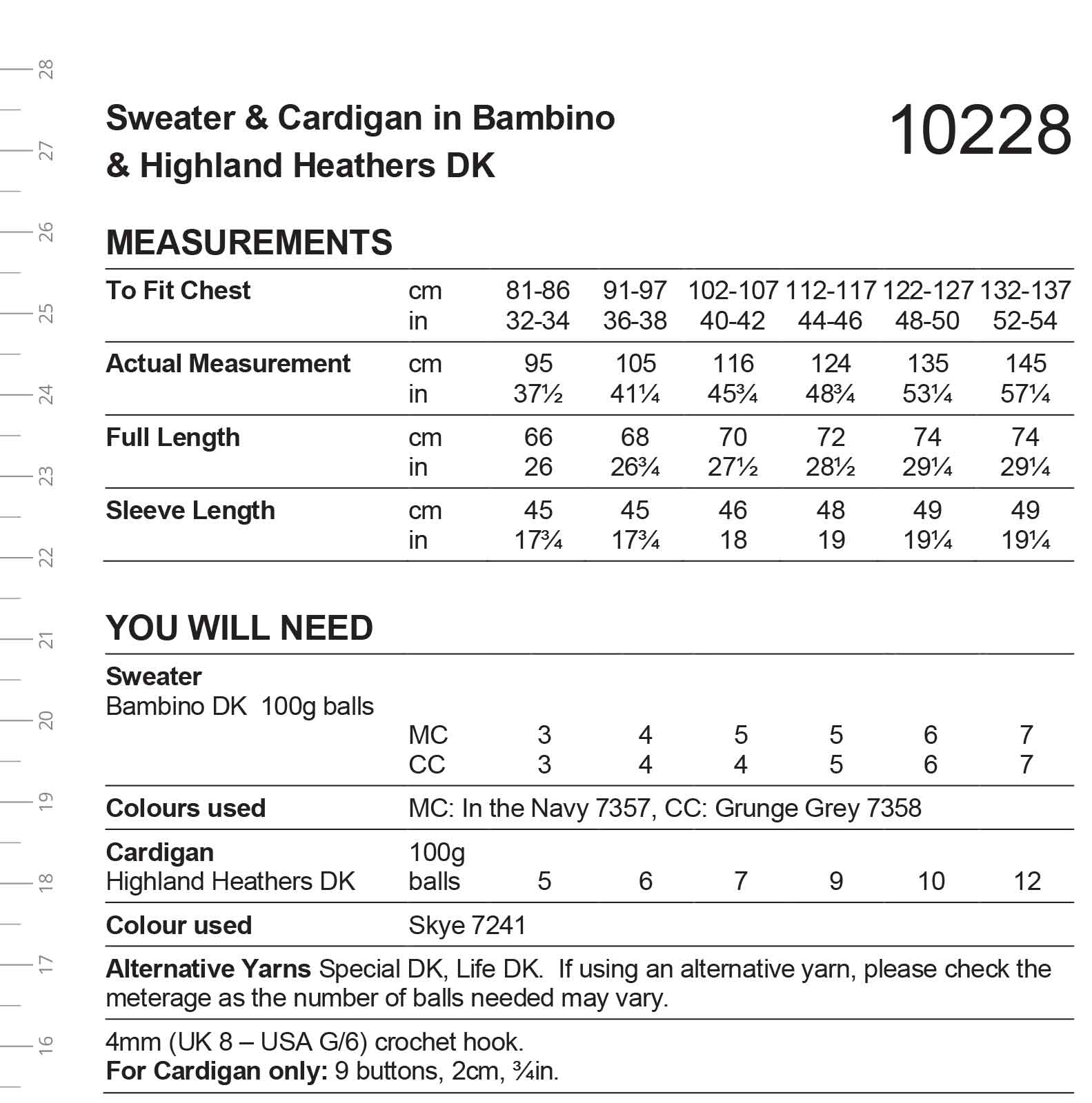 Stylecraft Pattern 10228 Men's Crochet Cardigan in DK