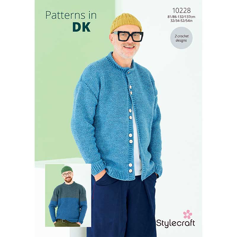 Stylecraft Pattern 10228 Men's Crochet Cardigan in DK