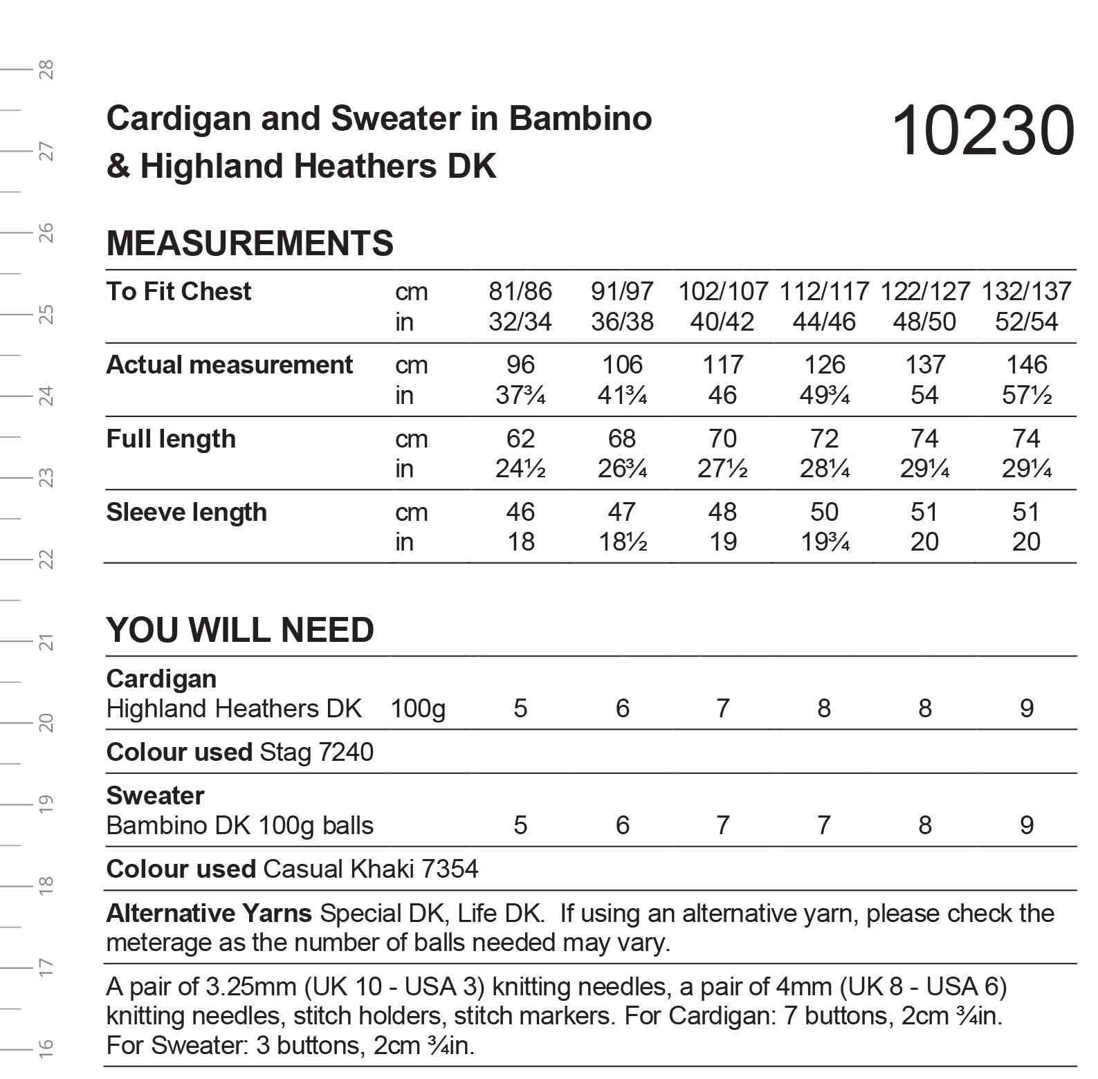 Stylecraft Pattern 10230 Men's Cardigan & Sweater in DK