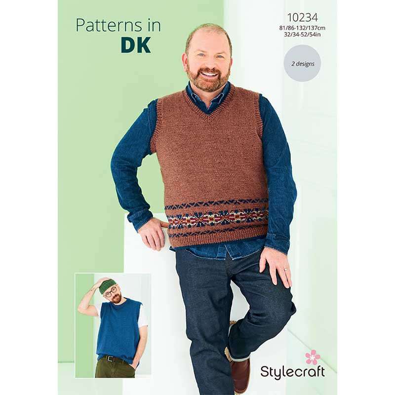 Stylecraft Pattern 10234 Men's Tank Tops in DK