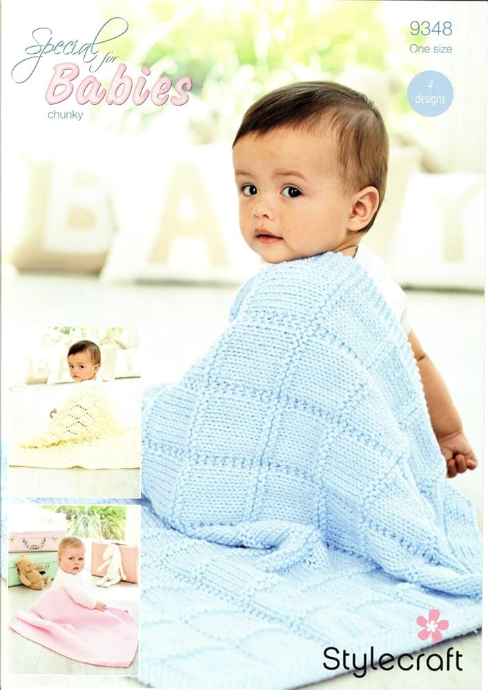 Stylecraft Pattern 9348 Baby blankets in chunky