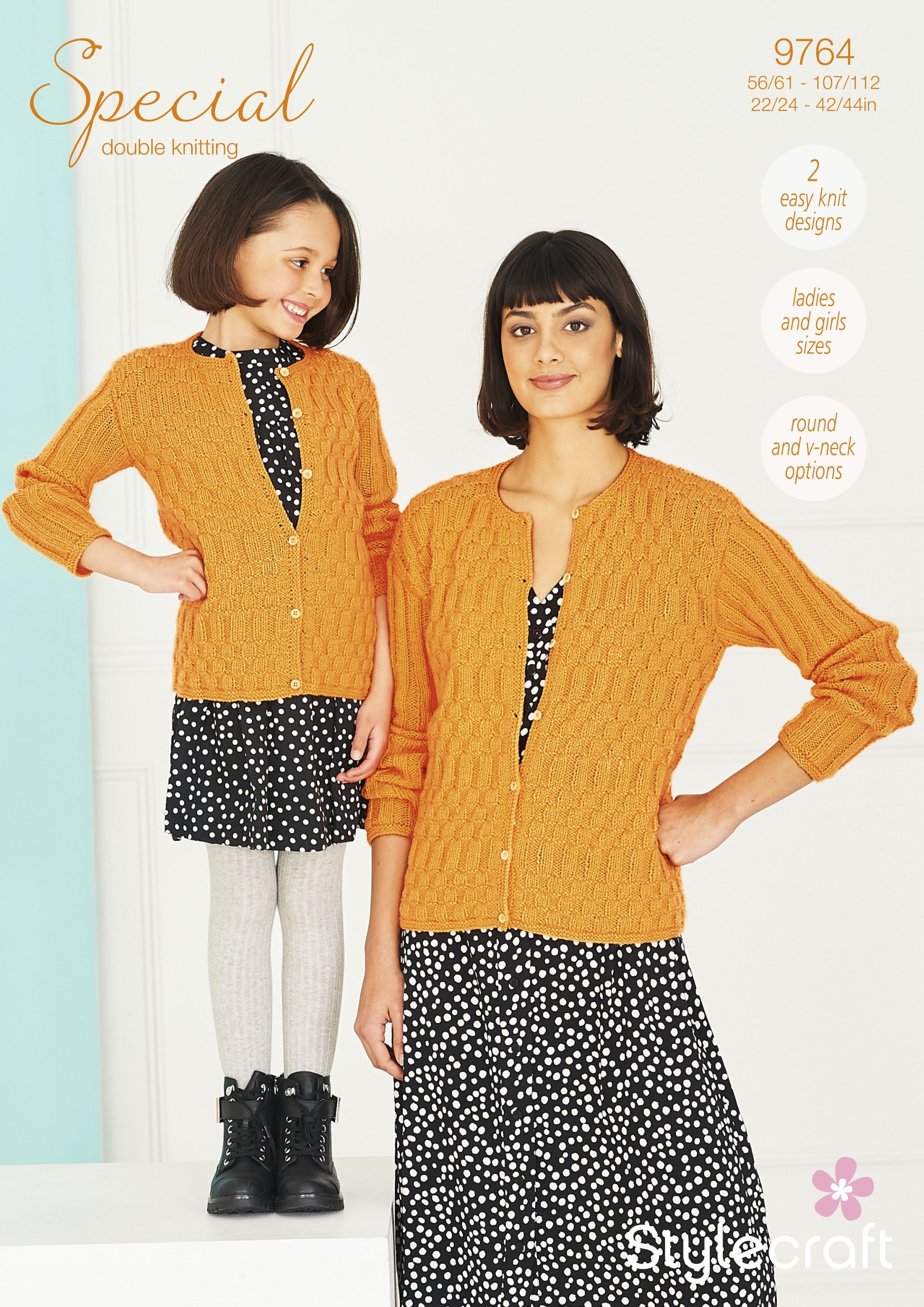 Stylecraft Pattern 9764 Ladies & Girls Cardigans in DK