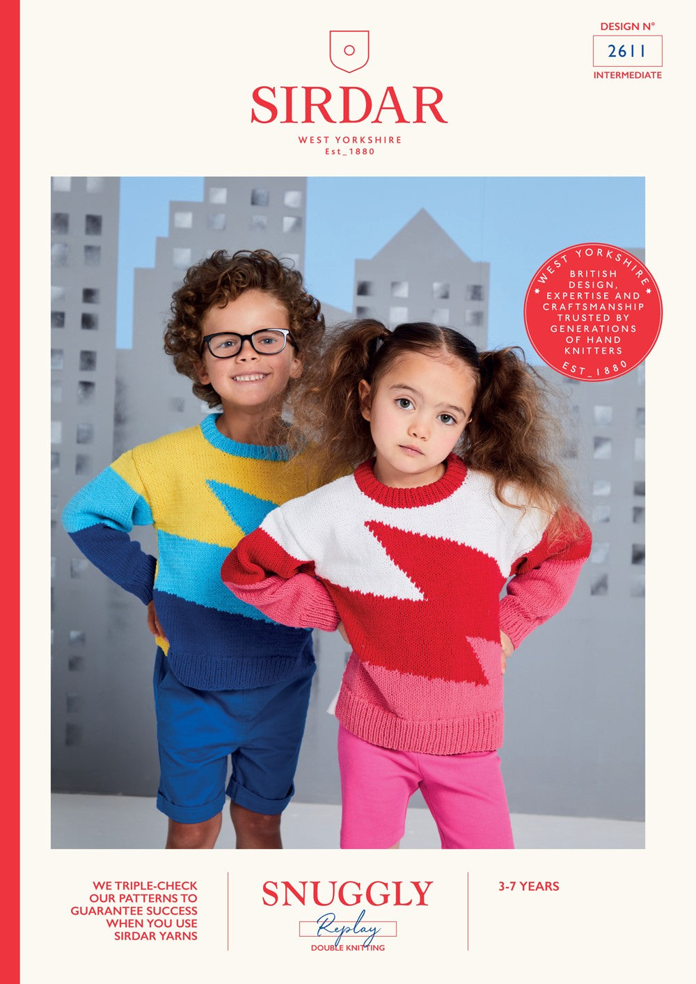 Sirdar Pattern 2611 Quick as a flash sweater in Replay DK