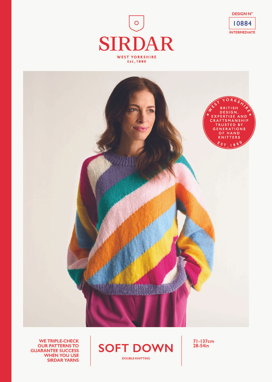 Sirdar Pattern 10884 Soft Statement Sweater in Soft Down DK