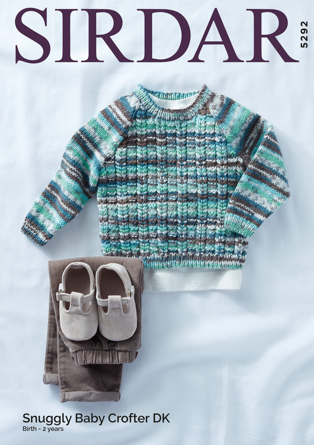 Sirdar Pattern 5292 Baby Sweater in Crofter DK