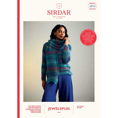 Sirdar Pattern 10714 Twilight Twin Set Sweater & Scarf in Jewelspun Aran