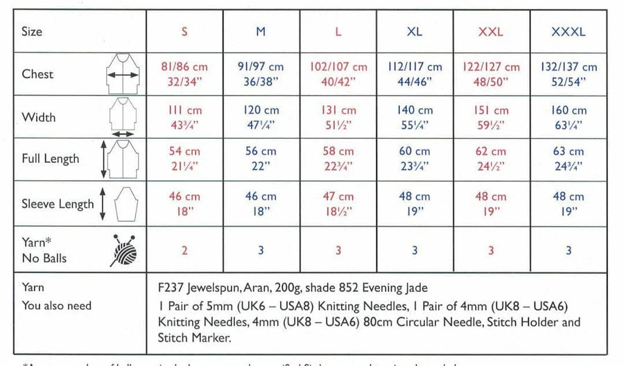 Sirdar Pattern 10718 Midnight Garden sweater in Jewelspun Aran