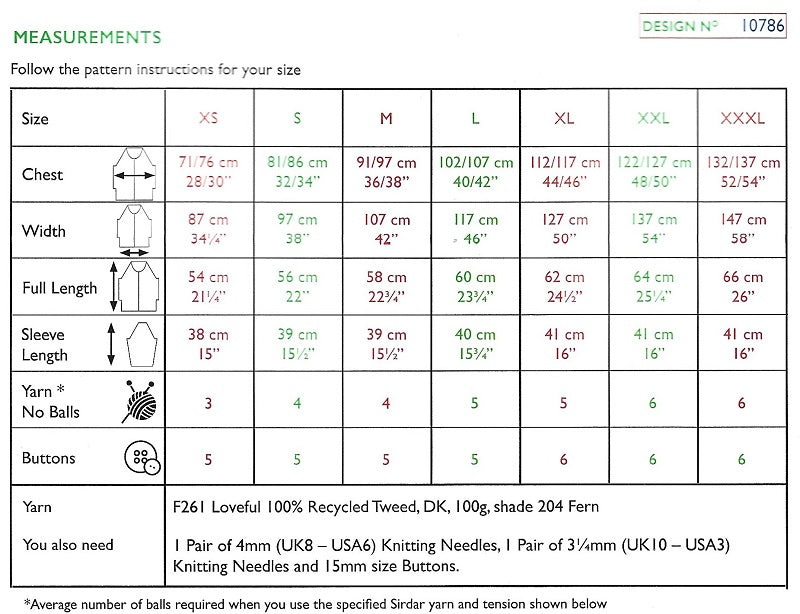 Sirdar Pattern 10786 Diamond Cable Cardigan in Loveful Recycled DK
