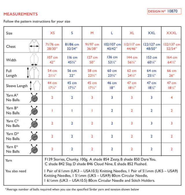 Sirdar Pattern 10870 Vibe Crop Cardigan in Stories Chunky
