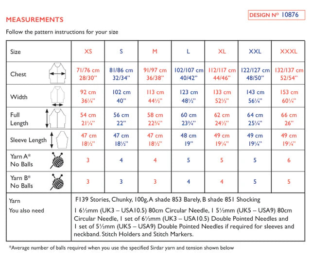 Sirdar Pattern 10876 Thank Me Later Sweater on Stories Chunky