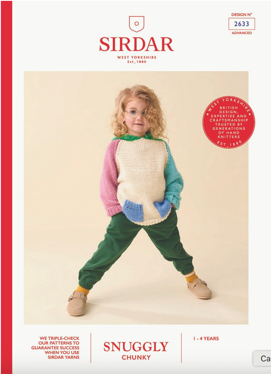 Sirdar Pattern 2633 Hygge Hoodie in Snuggly Chunky