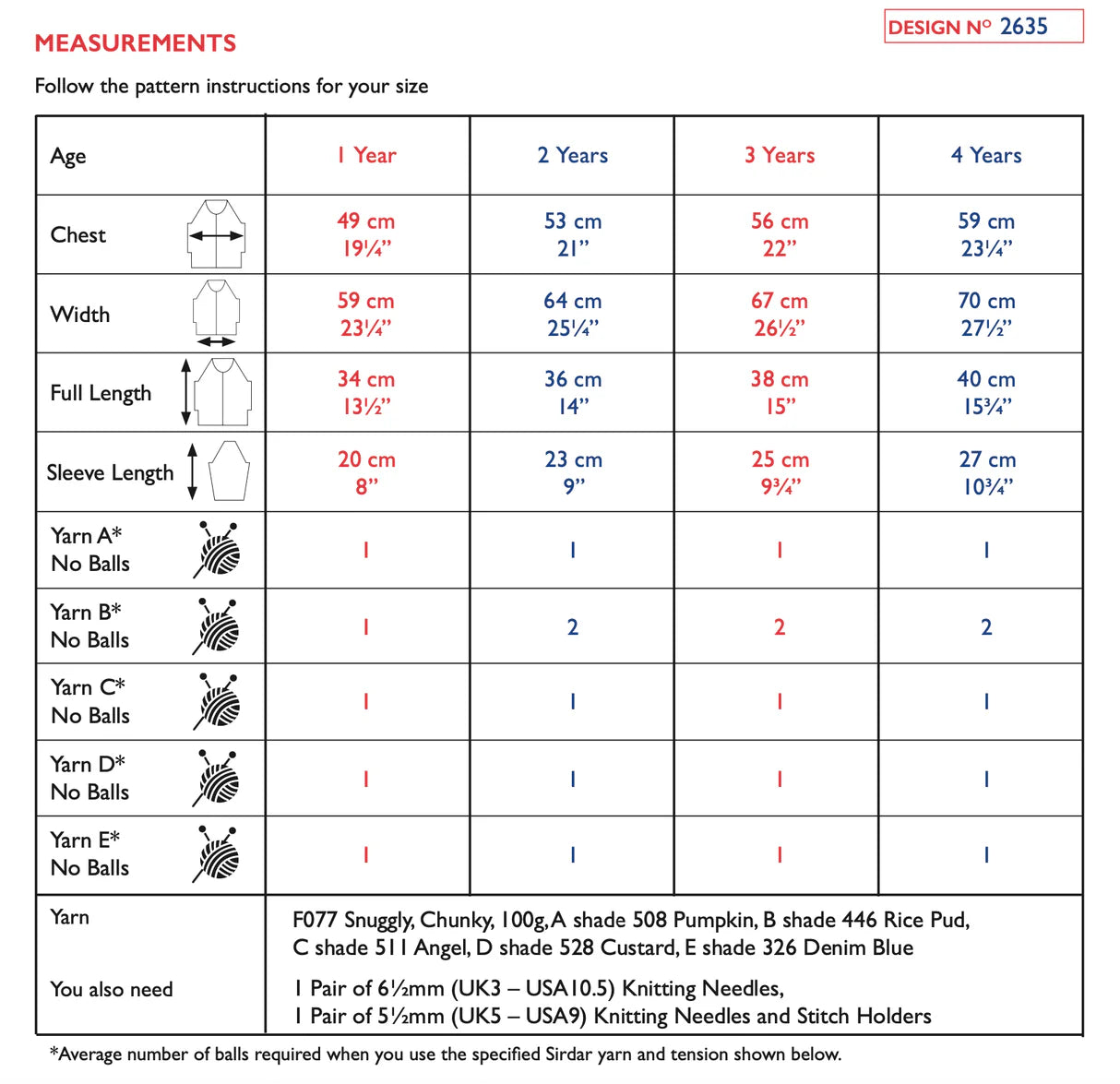 Sirdar Pattern 2635 Pop it On Sweater in Snuggly Chunky