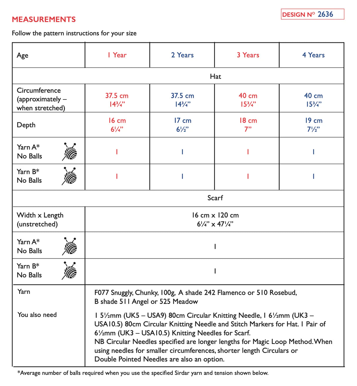 Sirdar Pattern 2636 Takk Hat & Scarf Set in Snuggly Chunky