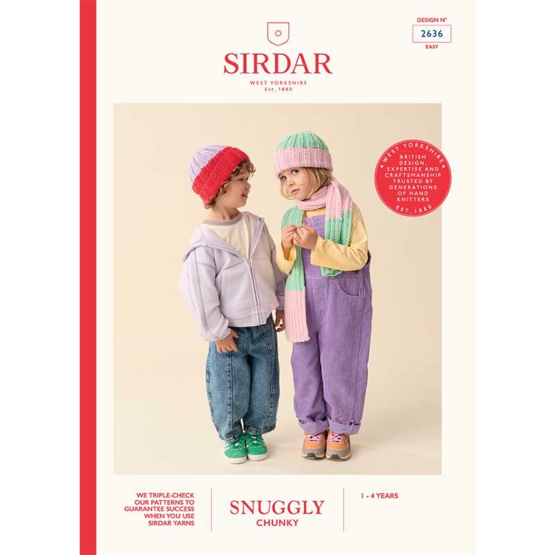 Sirdar Pattern 2636 Takk Hat & Scarf Set in Snuggly Chunky