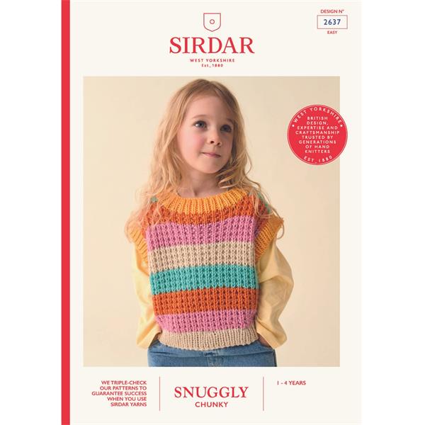 Sirdar Pattern 2637 Colour Pop Pullover in Snuggly Chunky
