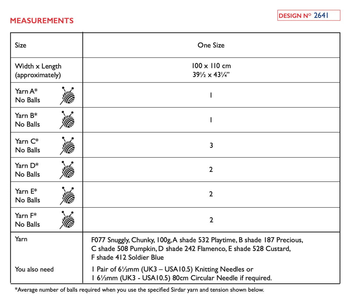 Sirdar Pattern 2641 Scandi Shapes Blanket in Snuggly Chunky