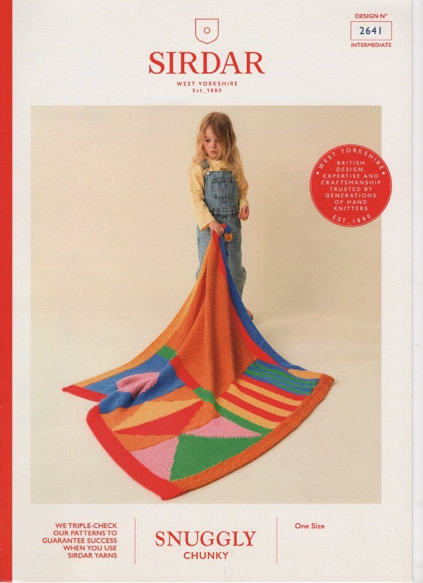 Sirdar Pattern 2641 Scandi Shapes Blanket in Snuggly Chunky