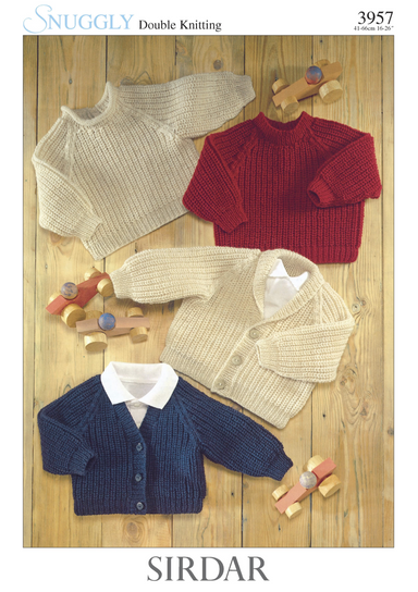 Sirdar Pattern 3957 Baby Cardigans & Sweaters in DK