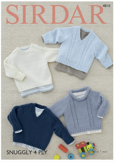 Sirdar Pattern 4810 Baby Jumpers in 4 Ply
