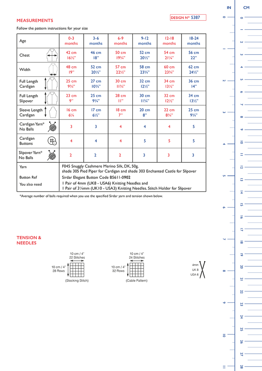 Sirdar Pattern 5387 Baby Tank Top & Cardigan in Snuggly Cashmere Merino Silk DK