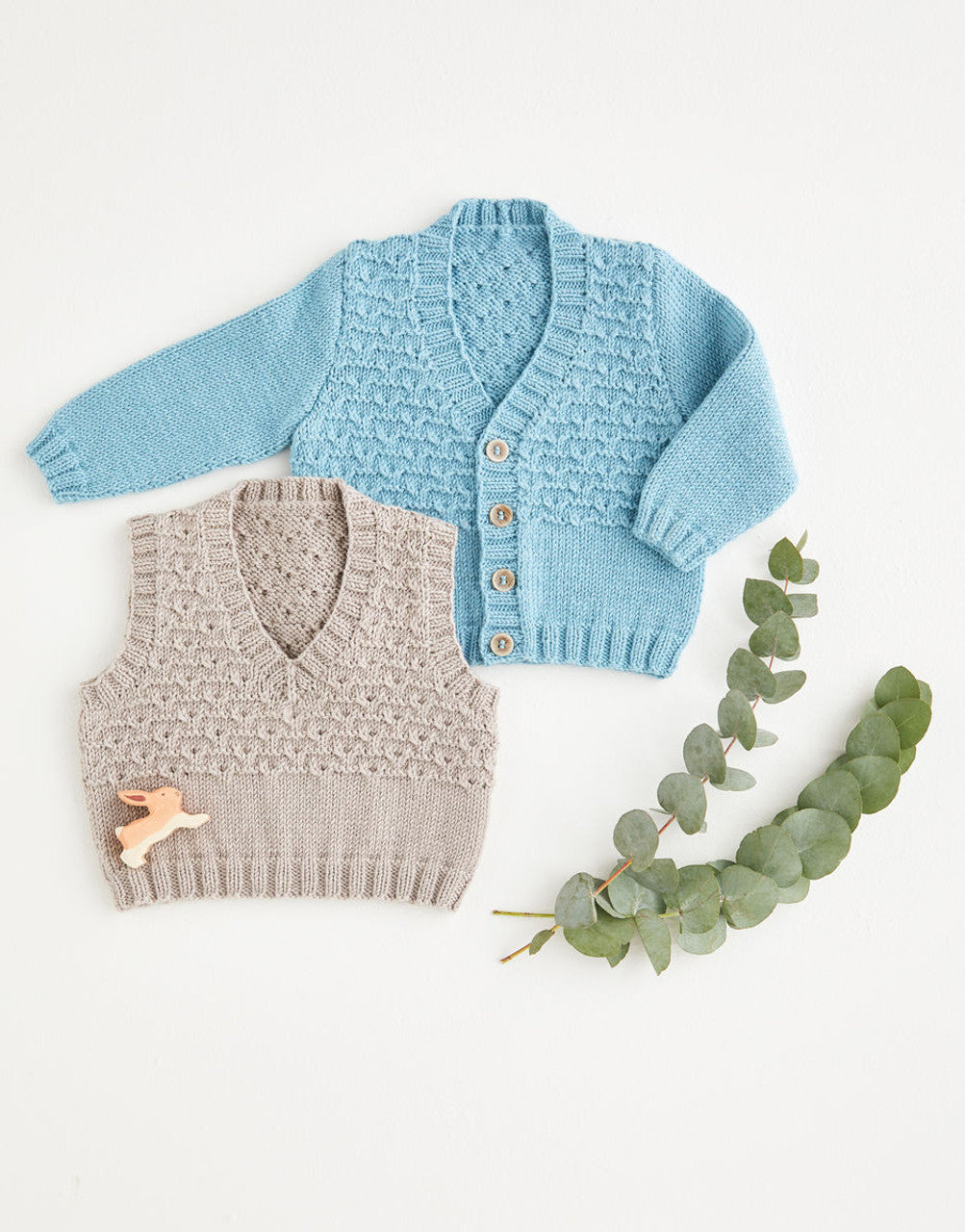 Sirdar Pattern 5387 Baby Tank Top & Cardigan in Snuggly Cashmere Merino Silk DK