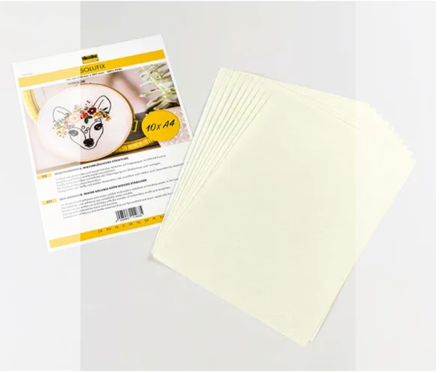 Vlieseline Solufix Self-adhesive A4 sheets - Per Sheet