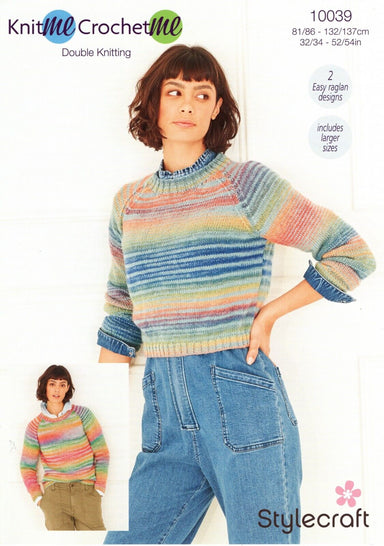 Stylecraft Pattern 10039 Ladies Sweaters in 'Knit me, Crochet me' DK