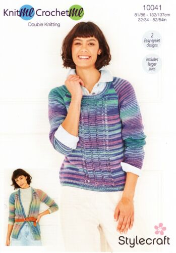 Stylecraft Pattern 10041 Sweater & Cardigan in 'Knit me, Crochet me' DK